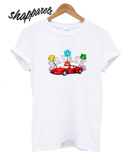 Grease Car Flowers T shirt