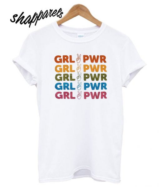 Grl Pwr Rainbow Girl Power T shirt