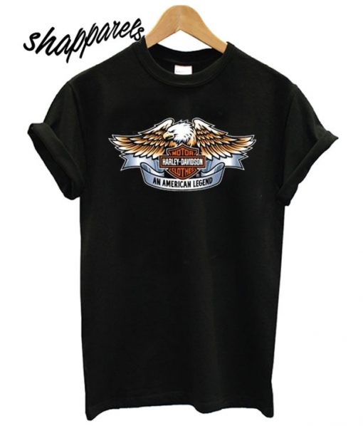 Harley Davison Eagle Logo An American Legend T shirt