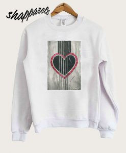 Heart Guitar with Broken E String Sweatshirt