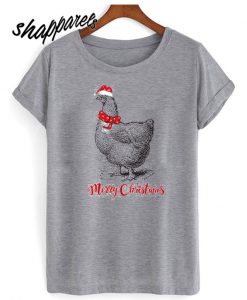 Hipster Chicken Merry Christmas T shirt