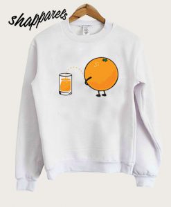 Little Cute Orange Producing Its Juice Sweatshirt