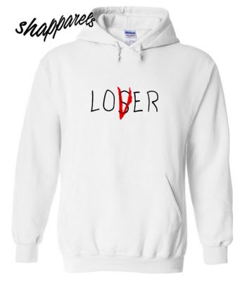 lover loser puff print hoodie sweatshirt