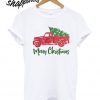 Merry Christmas Red Car T shirt