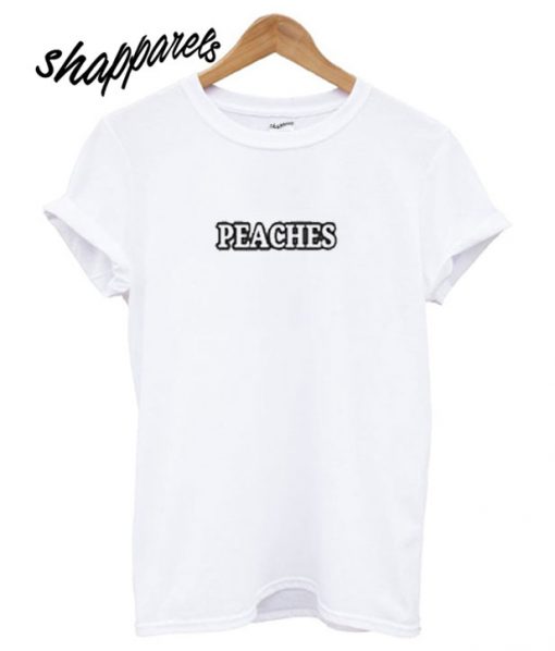 Peaches Font T shirt