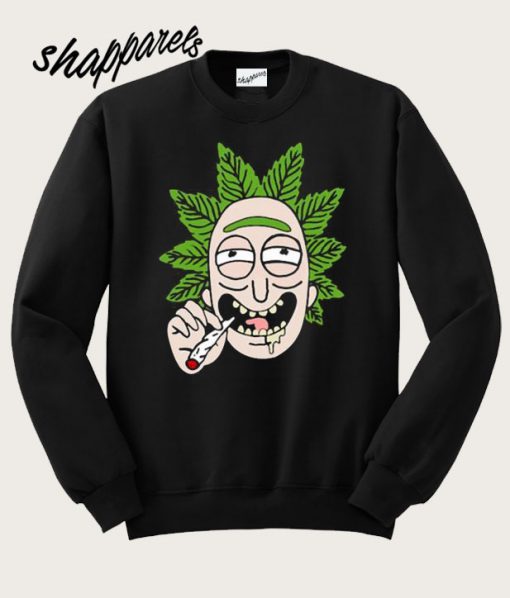 Rick And Morty Cannabis Smoking Sweatshirt