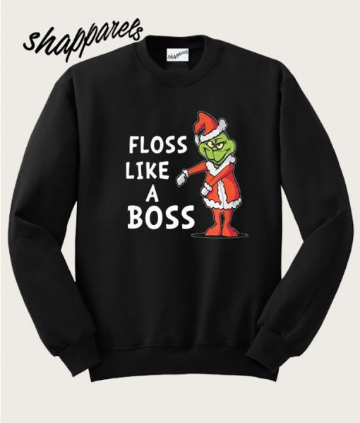 Santa Grinch floss like a boss Christmas Sweatshirt