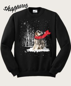 Schnauzer Loves Snow Sweatshirt