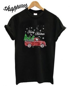 Snoopy drive red truck merry Christmas T shirt