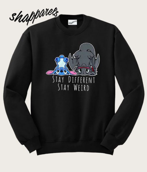 Stitch And Toothless Stay Different Stay Weird Sweater