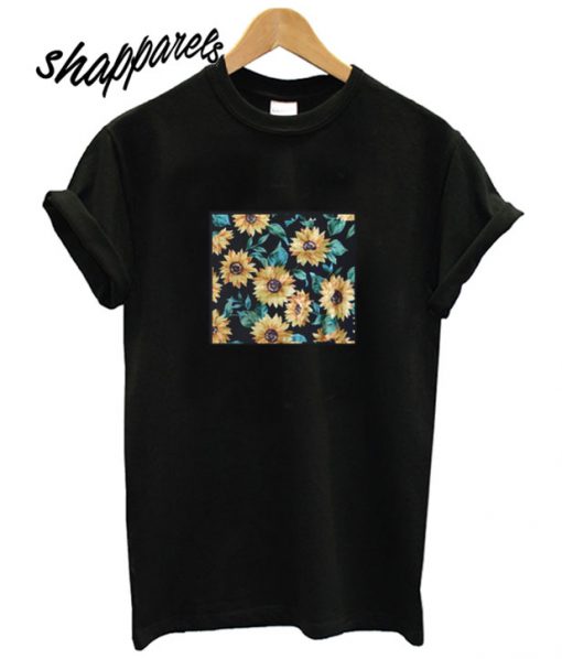 Sun Flowers Print T shirt