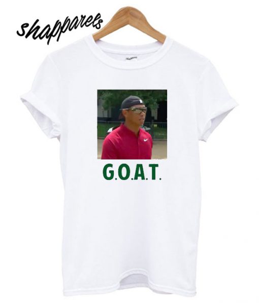 Tiger Woods Goat Hat Backwards T shirt