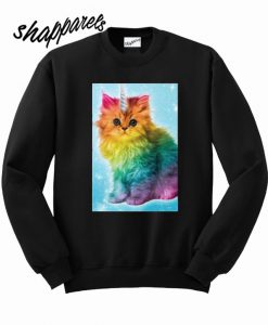 Unicorn Rainbow Cat Kitten Sweatshirt