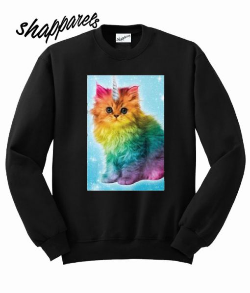 Unicorn Rainbow Cat Kitten Sweatshirt