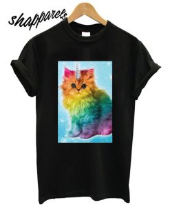 Unicorn Rainbow Cat Kitten T shirt