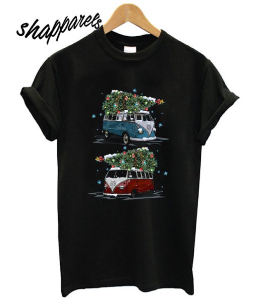 Volkswagen Kombi Carrying Christmas tree T shirt