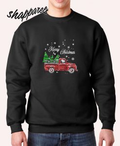 Snoopy drive red truck merry Christmas Sweatshirt