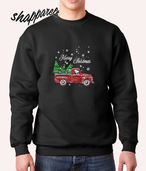 Snoopy drive red truck merry Christmas Sweatshirt