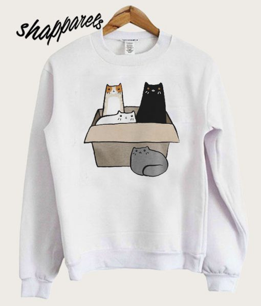 4 Cats in a Box Sweatshirt