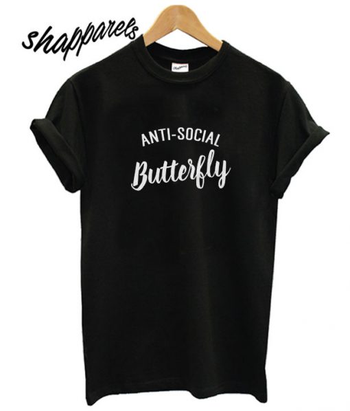 Anti Social butterfly T shirt