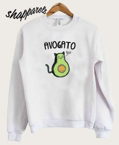 Avocado Cat Tee Cute Cat Face Sweatshirt