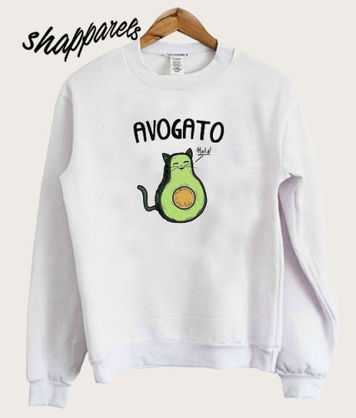 Avocado Cat Tee Cute Cat Face Sweatshirt