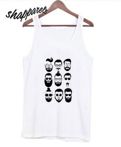 Awesome Bearded Face With Sunglasses Tank top