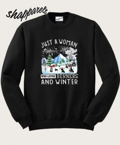 Bernese Mountain And Winter Sweatshirt