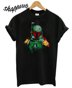 Boba Fett Distressed Sumi E Men's T shirt