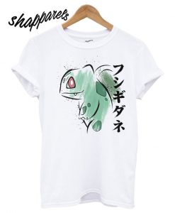 Bulbasaur Pokemon Water Colour T shirt