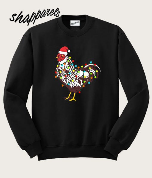Chicken With Christmas Lights Sweatshirt