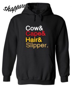 Cow Cape Hair Slipper Hoodie