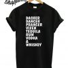 Dasher Dancer Prancer Vixen Tequila Rum Vodka & Whiskey T shirt
