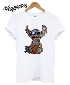 Disney Characters inside Stitch T shirt