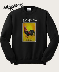 El Gallo Loteria Mexicana Card Mexican Sweatshirt