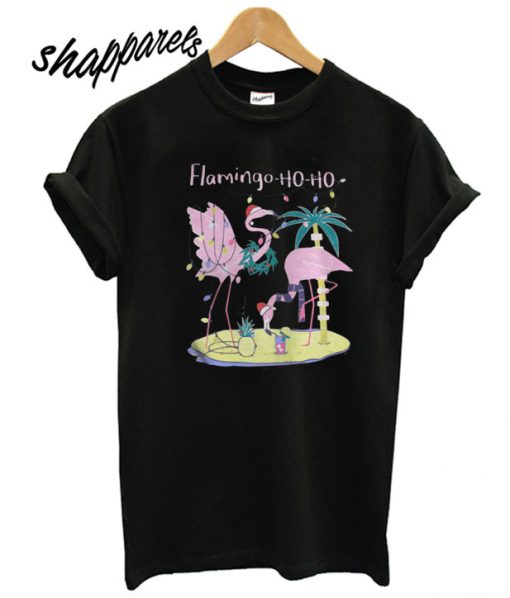 Flamingo ho ho Christmas T shirt