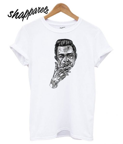 Johnny Cash White T shirt