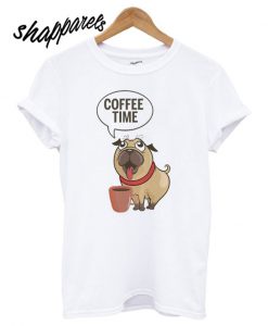 Little Baby Pug With a Cup of Coffee T shirt