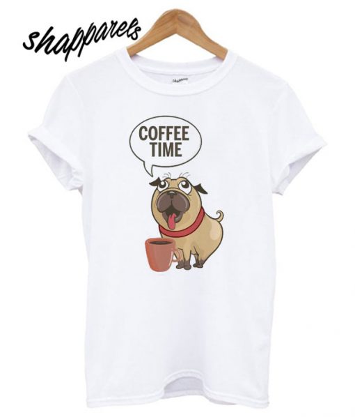 Little Baby Pug With a Cup of Coffee T shirt