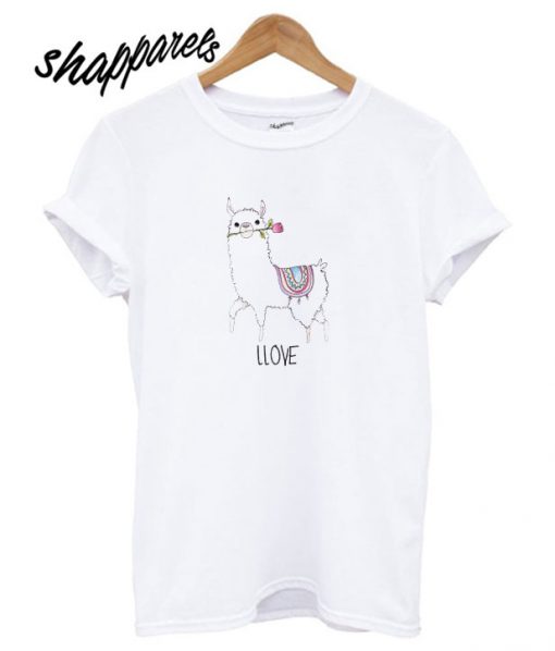 Llama With Roses T shirt