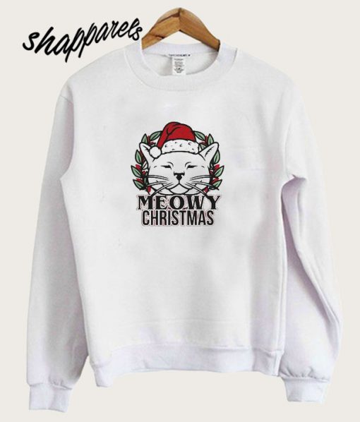 Meowy Christmas Cat Sweatshirt