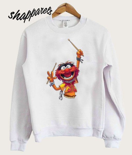 Muppet White 70S 80s 90s Retro Tee drummer Sweatshirt