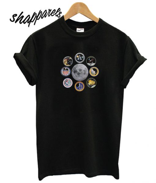 NASA Apollo Moon Landing Missions T shirt