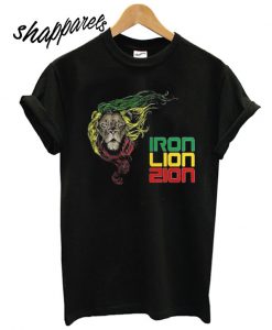 Reggae Iron Lion Zion Music Song Quote Jamaican T Shirt