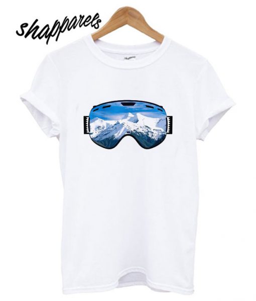 Ski Goggles Mountain View T shirt