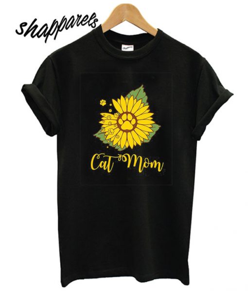 Sunflower Cat Mom T shirt