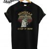 Sunset Retro Style Seagulls Stop It Now T shirt