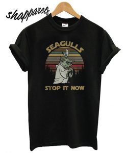 Sunset Retro Style Seagulls Stop It Now T shirt