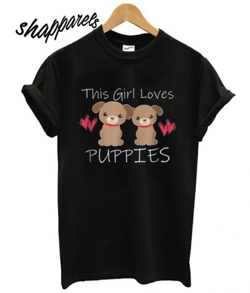 This Girl Loves Puppies Cute Dog Lover T shirt