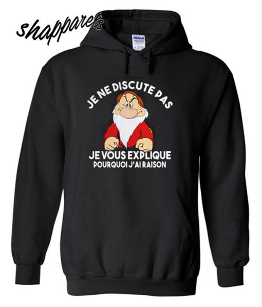 Grump Je ne discute pas Jevous explique Hoodie